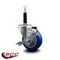 Service Caster 3.5'' Blue Poly Swivel 3/4'' Expanding Stem Caster with Brake SCC-EX20S3514-PPUB-BLUE-TLB-34 - alternate 4